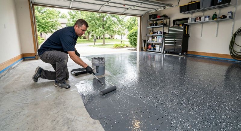 Garage Floor Staining in Greenville, SC